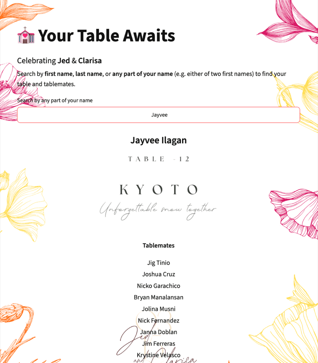 Digital Guest List